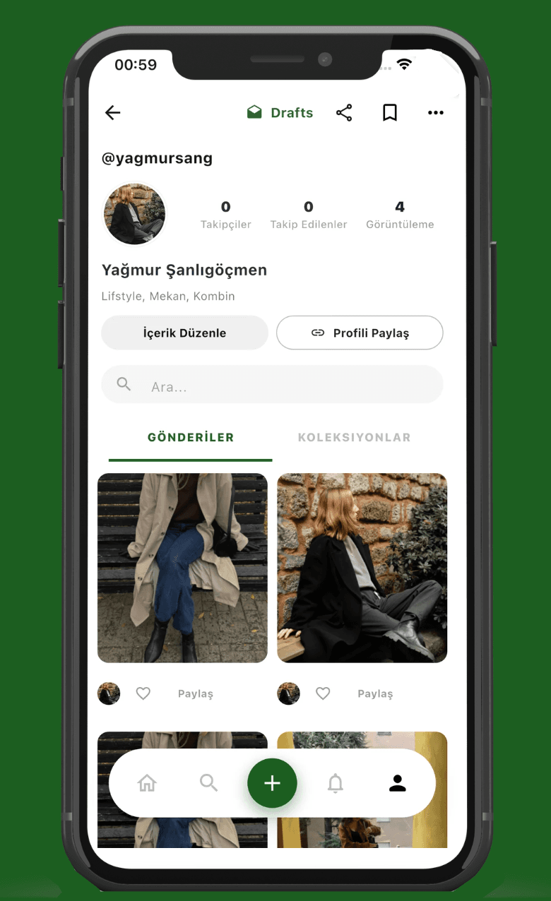 Stilini tek profilde topla, linkini paylaş